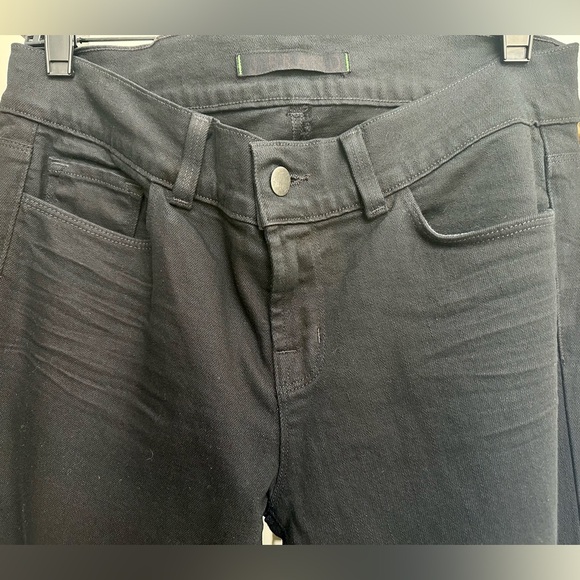 J BRAND Y2K jet black low rise super long/tall stretch flare jeans 30 - Picture 3 of 9